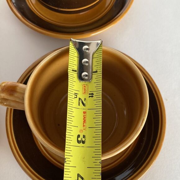 Vintage MCM Royal‎ Alma Staffordshire Ironware Cups and Sucers Set of 4 - Picture 14 of 16